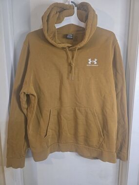 Under Armour Men's Hoodie Camel Brown with White Logo